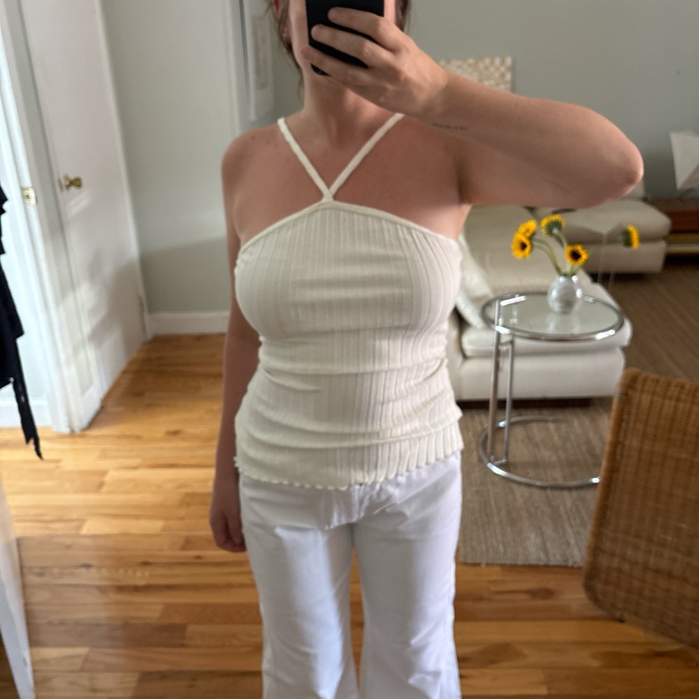 Simon Miller Cream Ribbed Camisole
